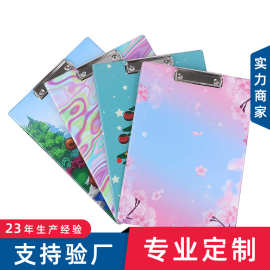 定制图案a4文件夹 复古文艺硬壳板夹 简约创意签字塑料写字夹板