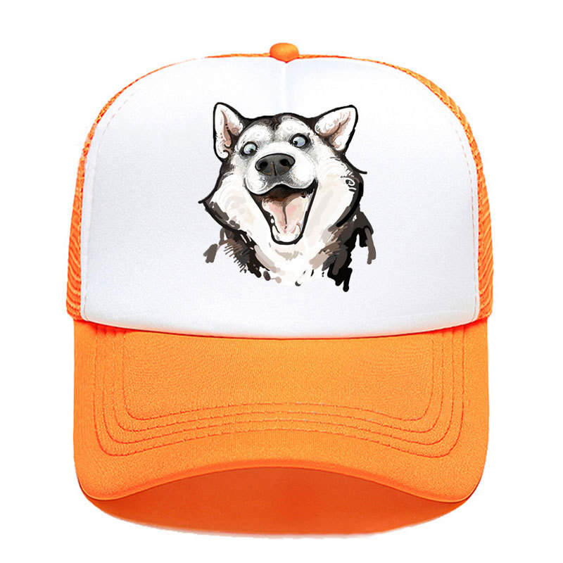 Individual Husky Print Outdoor Recreational Baseball Net Cap For Men And Women All Shade Cap_voghion.com