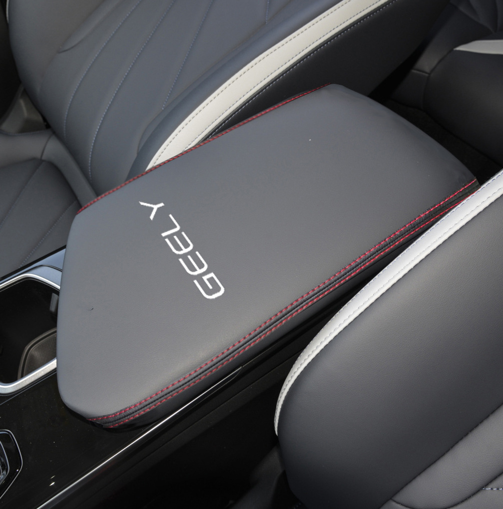 Geely – Armrest box Boyue L Center - 23-boyue-l-black-leather-red-line-with-logo