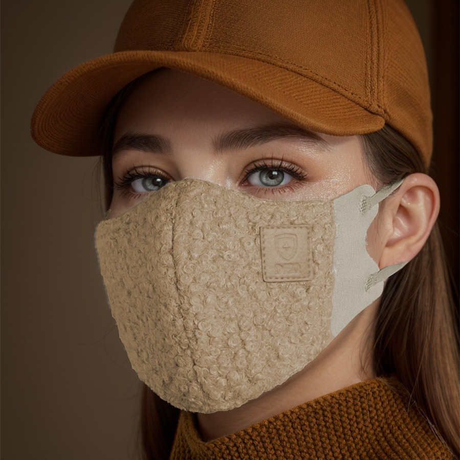 Autumn and winter light luxury advanced sense 3D three-dimensional contorting anti-smog mask V face fashion plus velvet warm mask for men and women