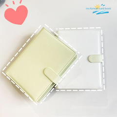 Macaron color card book ins high-value magnetic four-grid photo album Polaroid small card three-inch loose-leaf storage book