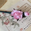Fuchsia Chinese hairpin, flowered