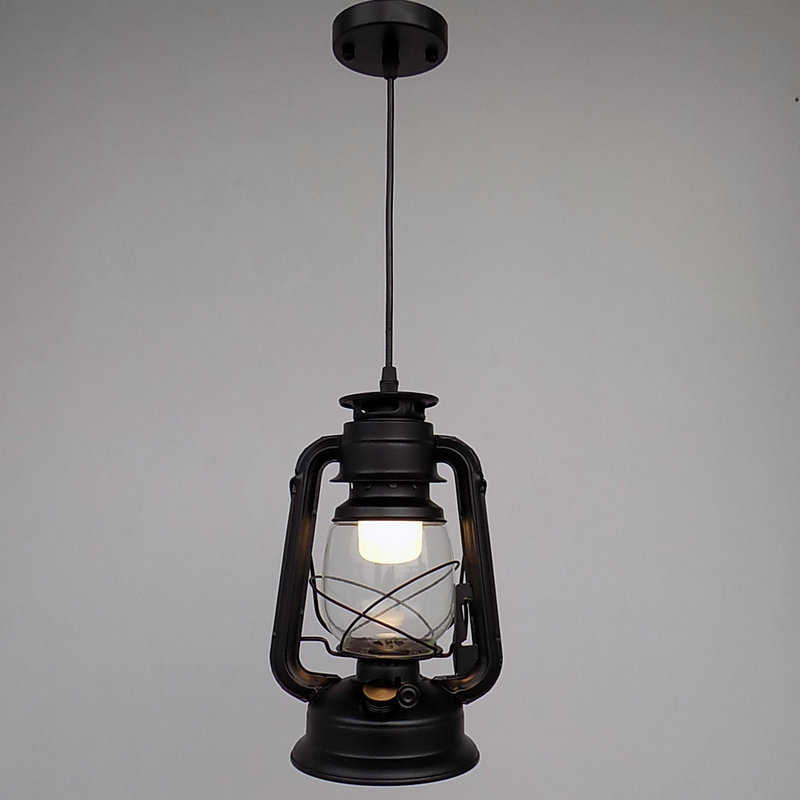 Restaurante retro retro americano café bar farola de hierro forjado campamento al aire libre lámpara