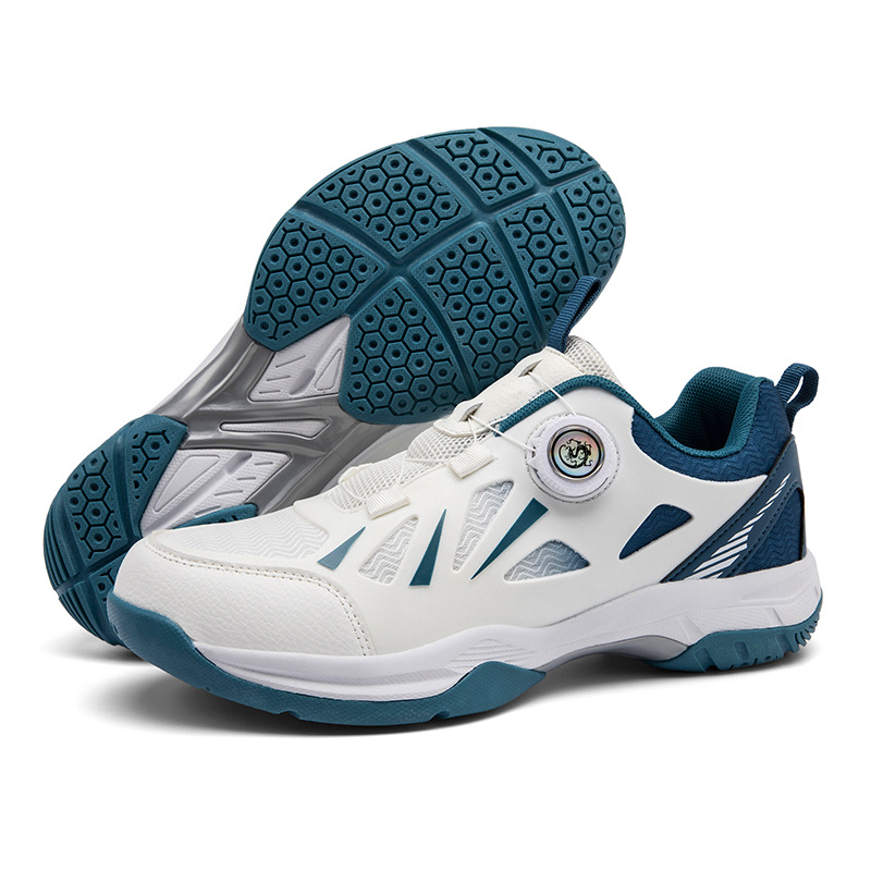 Botón giratorio de verano zapatos de hombre zapatos antideslizantes zapatos de bádminton de estudiantes de secundaria pareja zapatos de malla transpirables