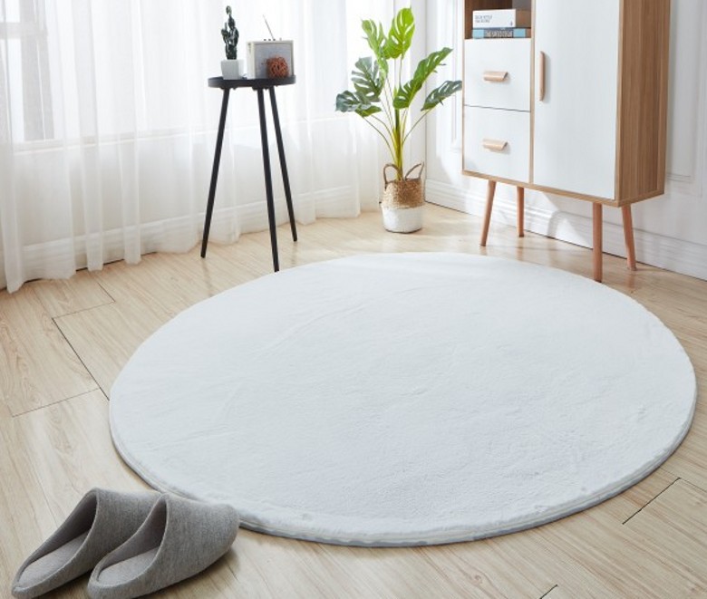 Imitation Rabbit Fur Super Soft Round Carpet Living Room Coffee Table Bedroom Bedside Hanging Basket Computer Chair Mat Girl Popular Carpet