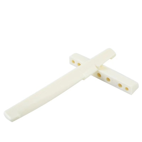Folk acoustic guitar saddle plastic guitar bridge high quality ABS black white upper and lower guitar saddle string groove