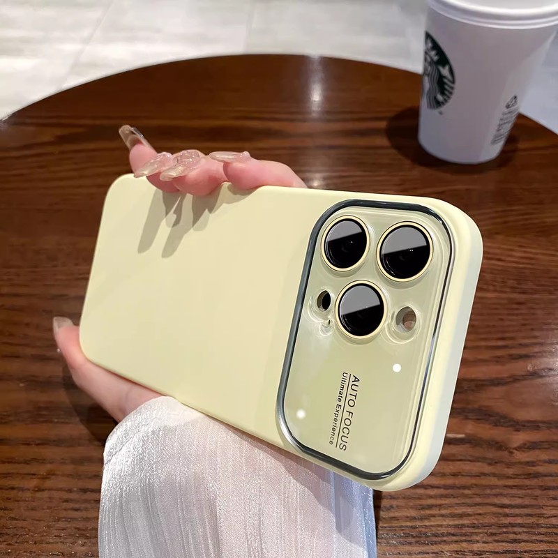 液体大窓付き Apple 17 Pro Max 携帯電話ケース iPhone 16 レンズフィルム付きシリコン保護ケース 15|undefined
