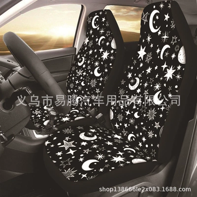 Best-Selling Printed Universal Car Seat Cover Protector Elastic Car Seat Cover Printed Car Seat Cover Full Coverage (Universal seat cover) - stars-moon-single-seat