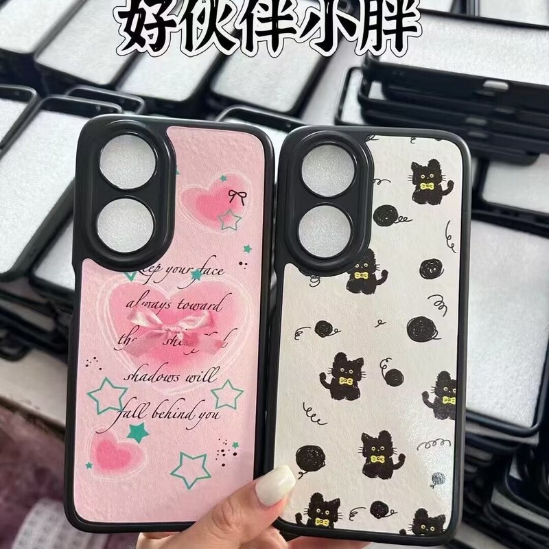 Suitable for Bbk S60 Y60 Phone Case Y600Pro Chubby Girl Iqoo15T Leather Cartoon X300S Fine Hole Design Suitable for Bbk S60 Y60 Phone Case Y600Pro Chubby Girl Iqoo15T Leather Cartoon X300S Fine Hole Design