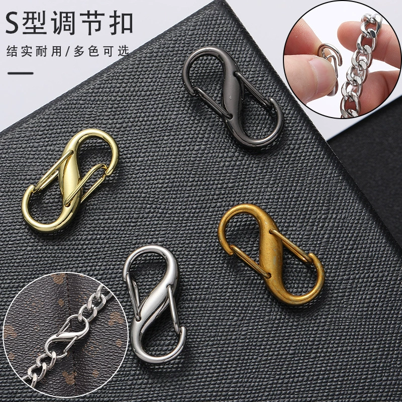 S-образная пружинная пряжка, артефакт, быстроподвесной ключ, цепочка для багажа, карабин из металлического сплава, мини-пряжка в форме фигуры, регулировочная пряжка