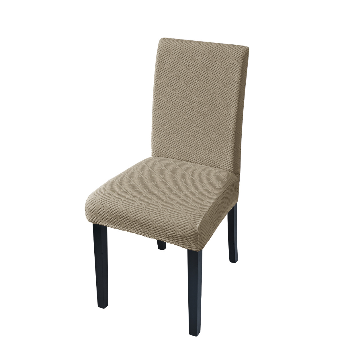 Nueva funda de silla de laberinto impermeable jacquard elástico de Amazon, funda de silla de respaldo alto universal de color sólido