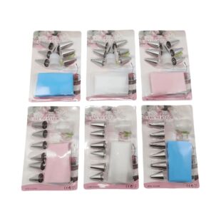 Stainless Steel Decorating Nozzle Card Set Cake Cream Decorating Bag Baking DIY Cake Making Tool Set