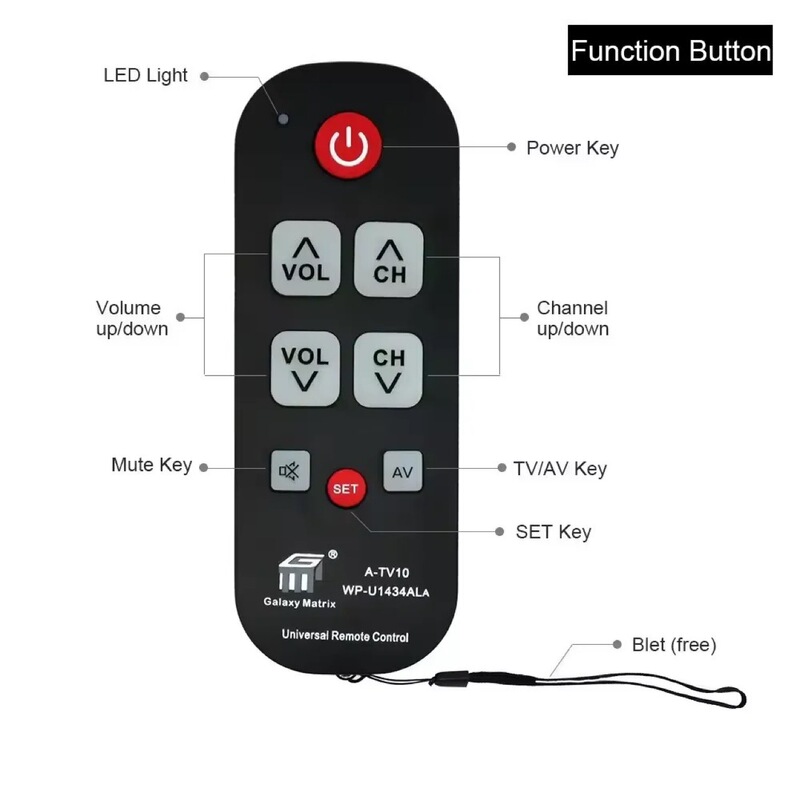 Waterproof Tv Remote Control A-Tv10 Waterproof Remote for Tv, Ca Ble