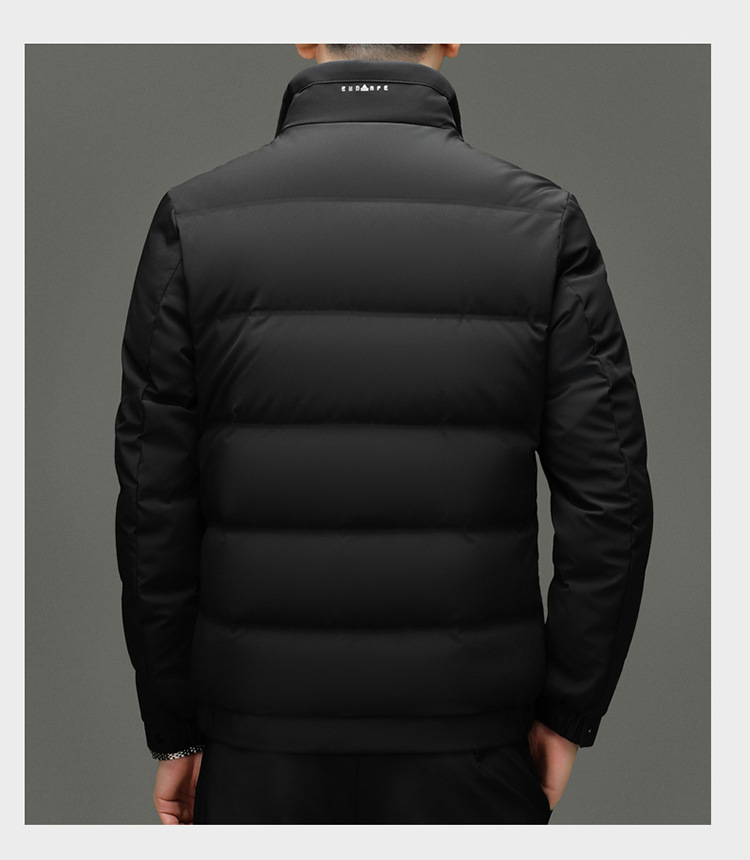 Men's Down Jacket With Fur Collar Thickened Winter Coat Loose Fit_voghion.com