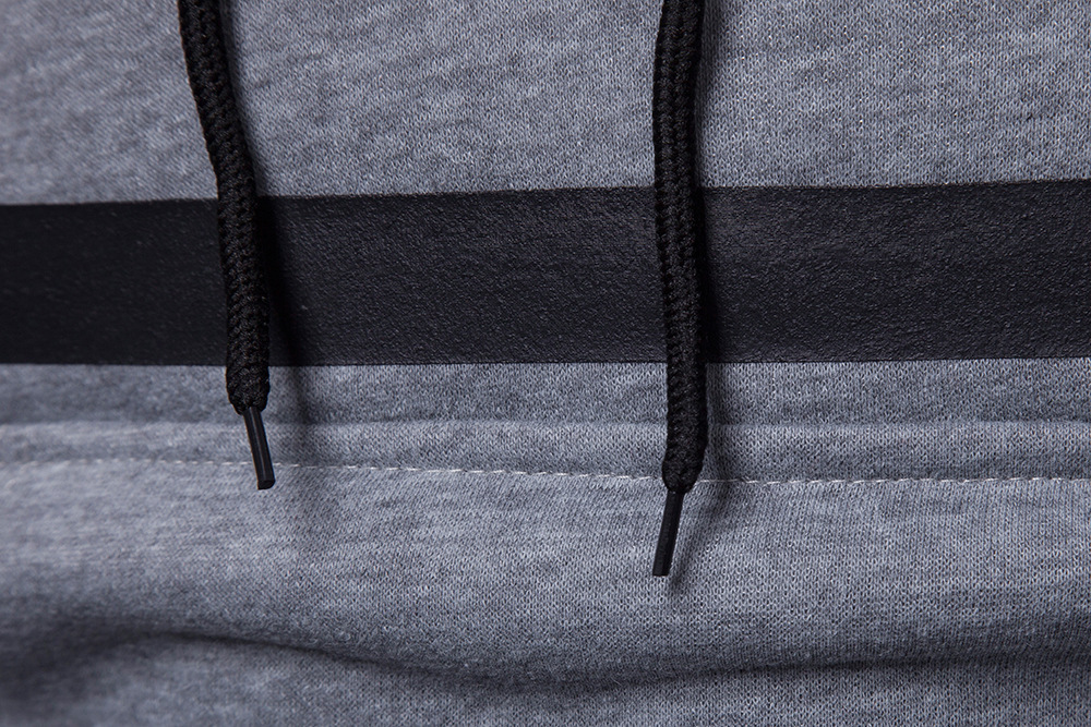 2024 Autumn/Winter New Men's Creative Spliced Sleeve Casual Fashion Hooded Large Sweater_senzul.com
