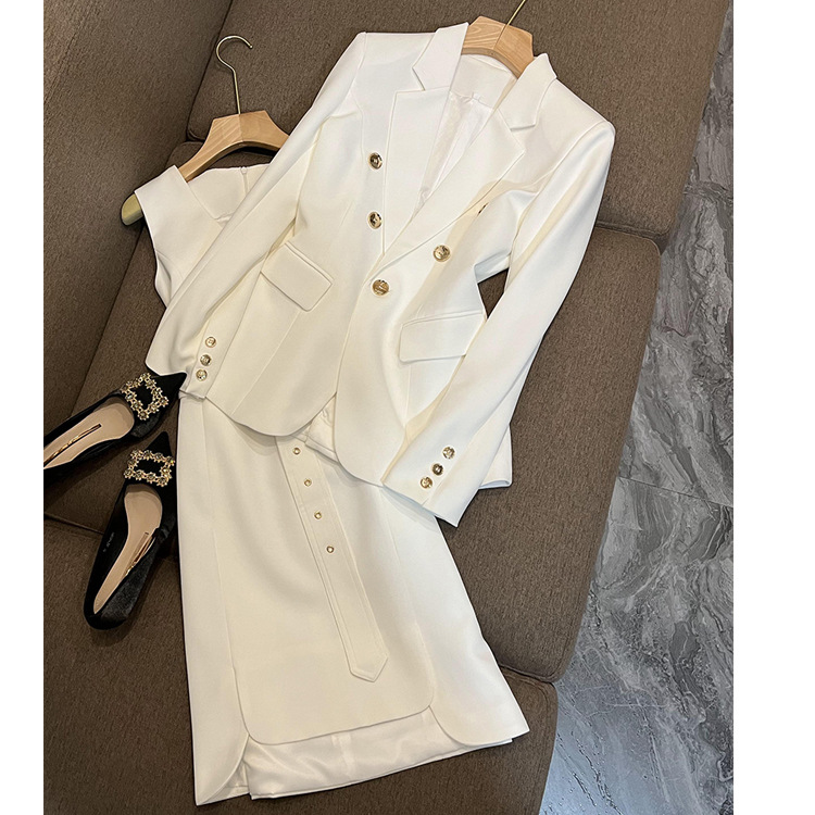 Title 1, Womens White Vest Skirt Temperament Jacket Two...