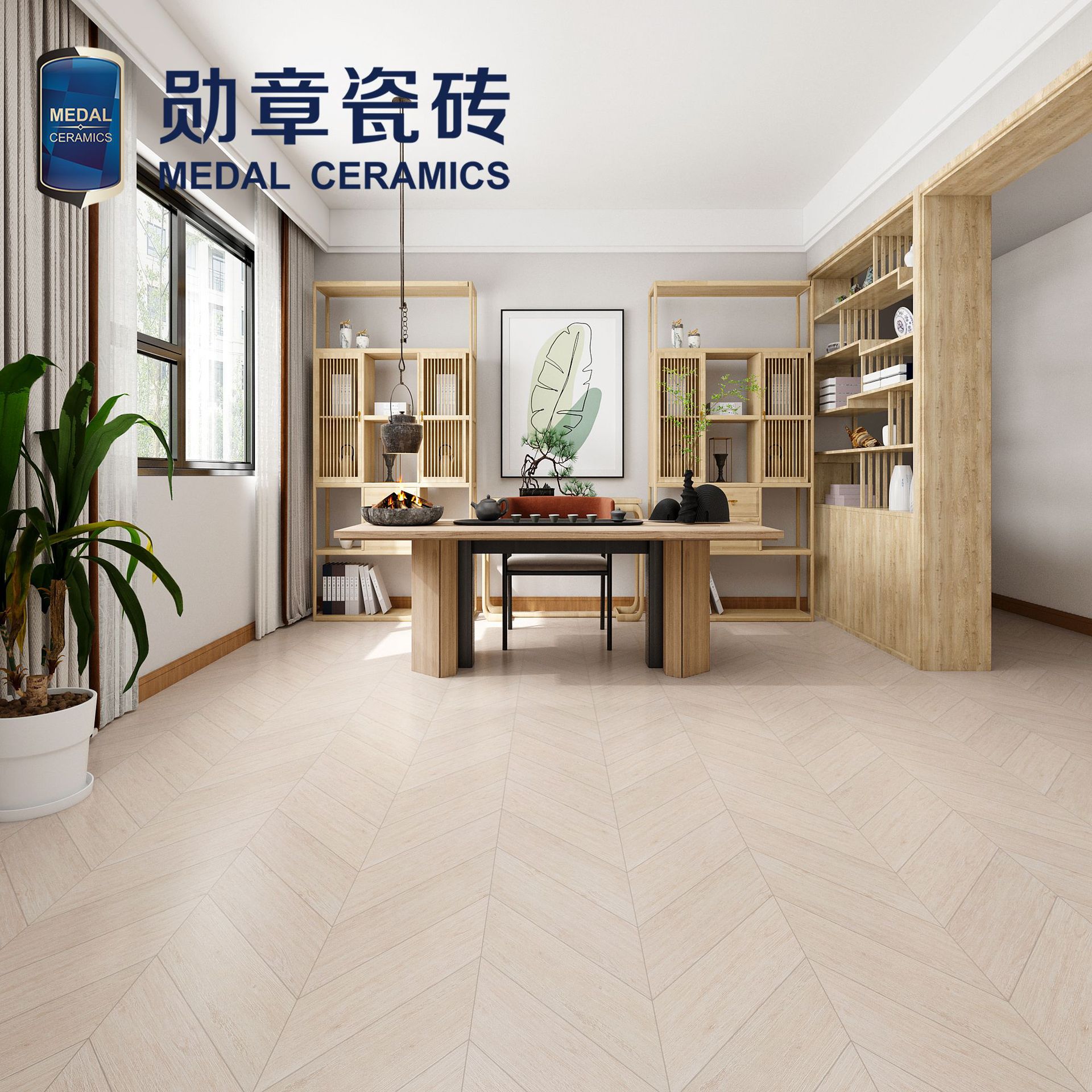 网红法式鱼骨纹全瓷仿木纹砖 佛山厂家卧室阳台地瓷砖批发-阿里巴巴