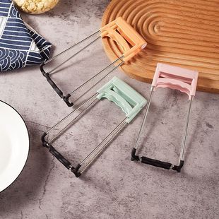 Plate Lifter, Dish Clip, Classy Household Plate Holder, Stainless Steel Anti-Slip Kitchen Silicone Clip, Anti-Scalding Clip