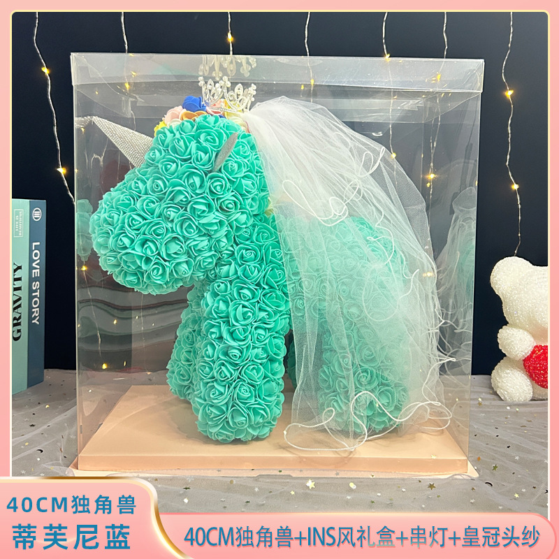 Flor Preservada de Unicornio, Regalo para el Día de San Valentín Chino, Navidad, Día de San Valentín, Regalo para Novia, Regalo de Cumpleaños, Adorno Navideño