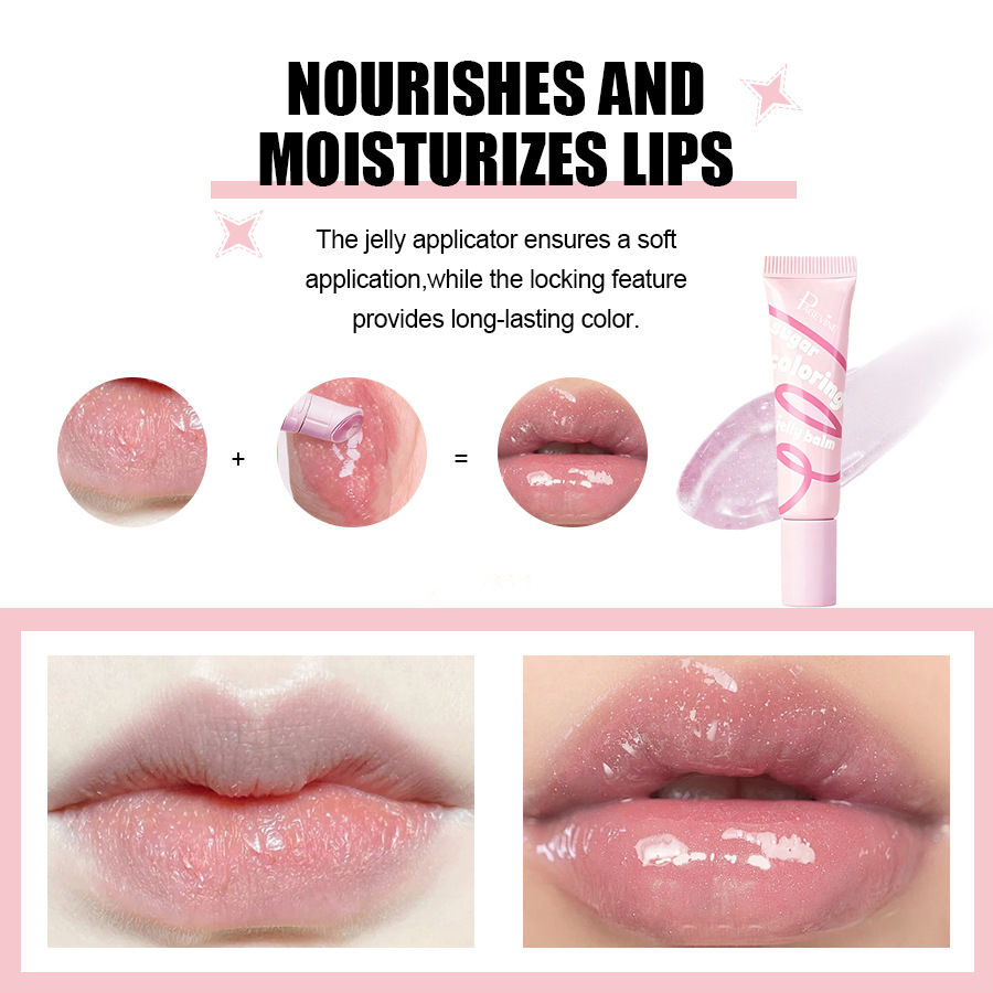 Transfronterizo PAGE VINE maquillaje azúcar gelatina esmalte labial, esmalte labial humectante a largo plazo, bálsamo labial de comercio exterior, aceite labial