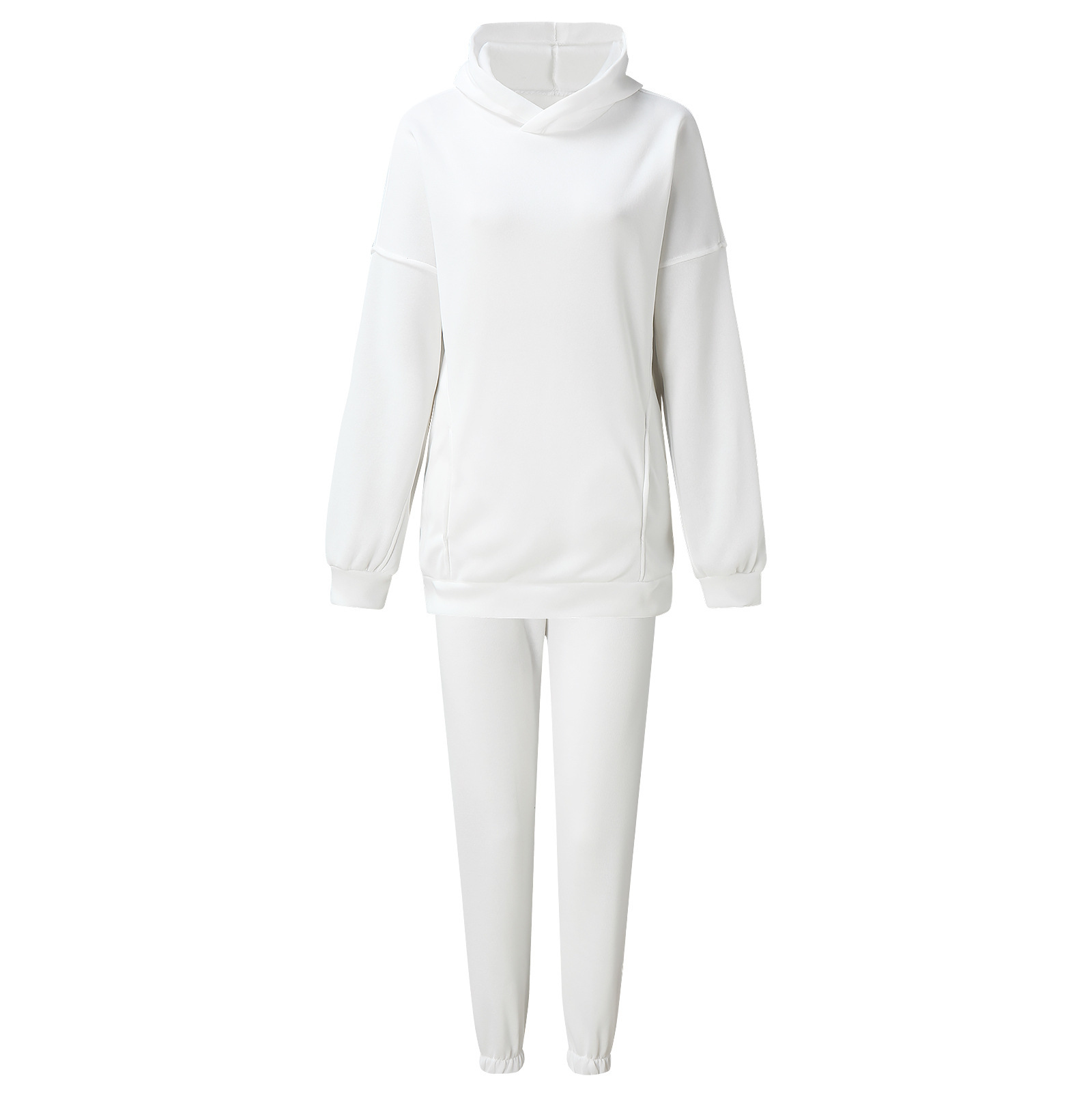 Women's Sweatshirt Suit Fleece-lined Two-piece Set For Women_voghion.com