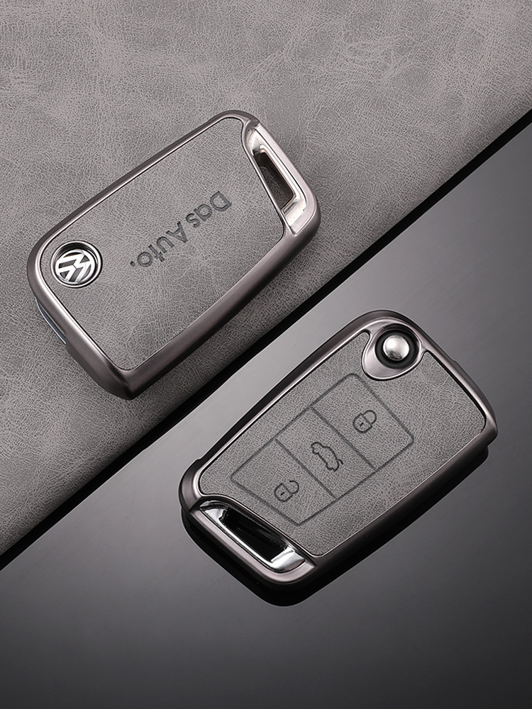 Adecuado para la funda de la llave Volkswagen Sagitar todo incluido TPU patrón de piel exploración Yue Passat Bora LaVida Yue hebilla de la caja protectora