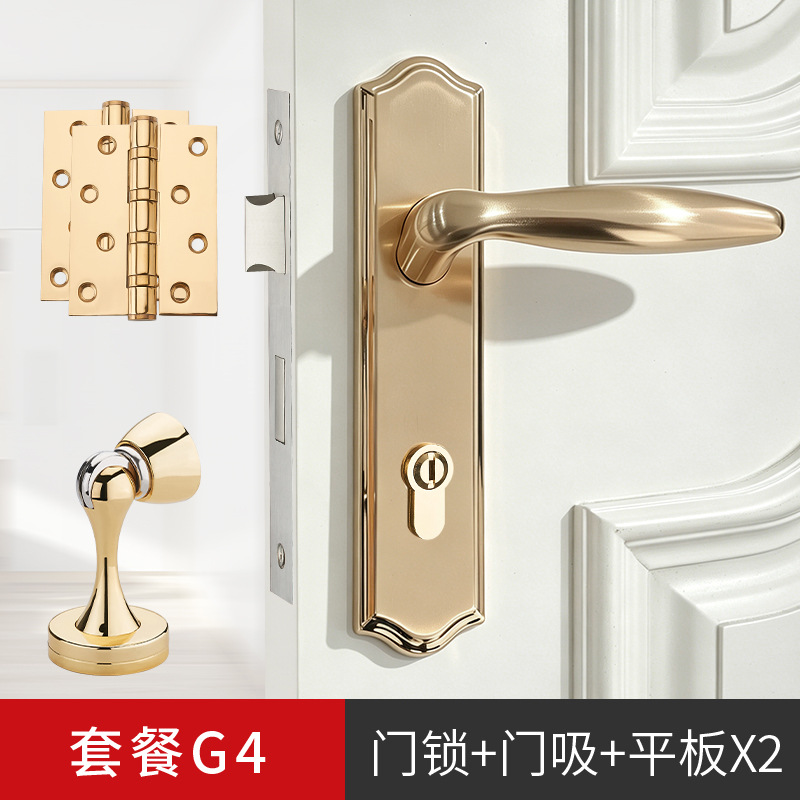 Biguiyuan dormitorio puerta cerradura mudo puerta de madera interior del hogar universal de la habitación manija de la puerta cerradura mecánica