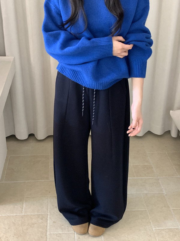 秋上新！韩系高品质显瘦百搭宽松舒适纯色休闲阔腿裤休闲裤|undefined