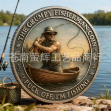 现货钓鱼币Fisherman coin,F*ck off,I'm fishing跨境新款爆卖