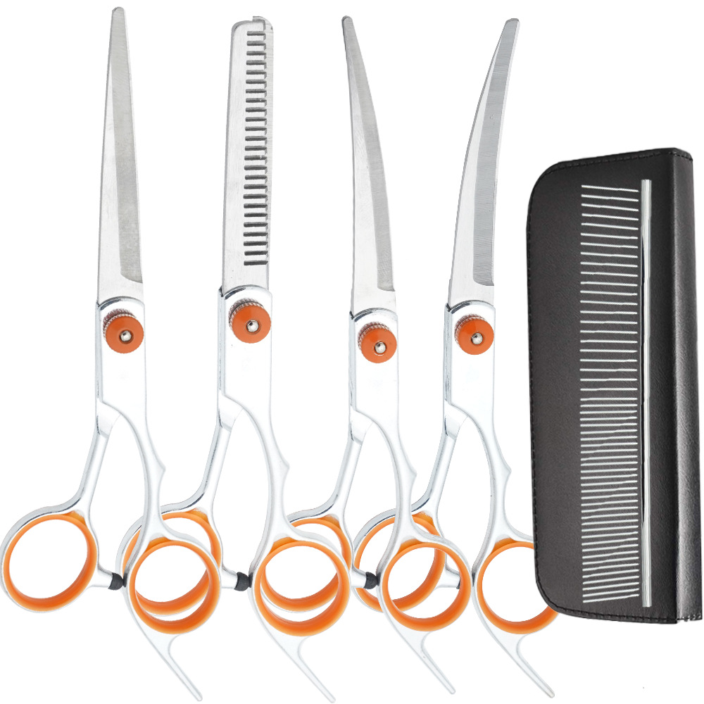 Ventas directas de fábrica de tijeras para mascotas, tijeras para cortar el pelo para perros, tijeras para cortar el pelo, tijeras de dientes delgadas para gatos, tijeras de aseo para mascotas