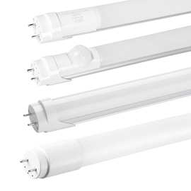 高节能红外雷达感应灯管T8铝塑分体商超停电应急灯管pc纳米长条灯