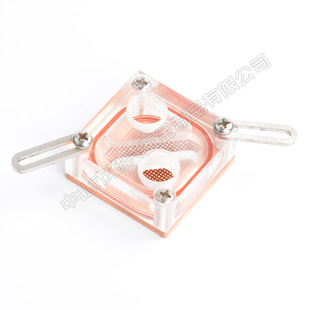 Computer water-cooled accessories south North Bridge cold head red copper bottom plate acrylic surface cover buckle can be fine-tuned
