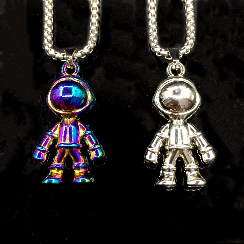 1 Piece, 1 Pair Quantity Streetwear Cartoon Character Alloy Plating Unisex Charms Pendant Necklace