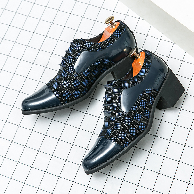 Foreign trade high heel 7cm plus size pointed leather shoes men's fashion increased 7cm leather shoes British style small leather shoes men Foreign trade high heel 7cm plus size pointed leather shoes men's fashion increased 7cm leather shoes British style small leather shoes men