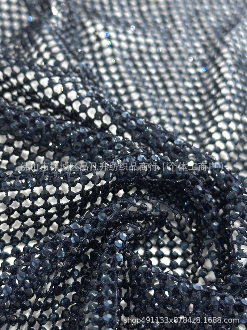 Fabricante suministro de alta densidad de tela de diamantes de moda de fiesta de baile vestido de noche tela de moda image 16