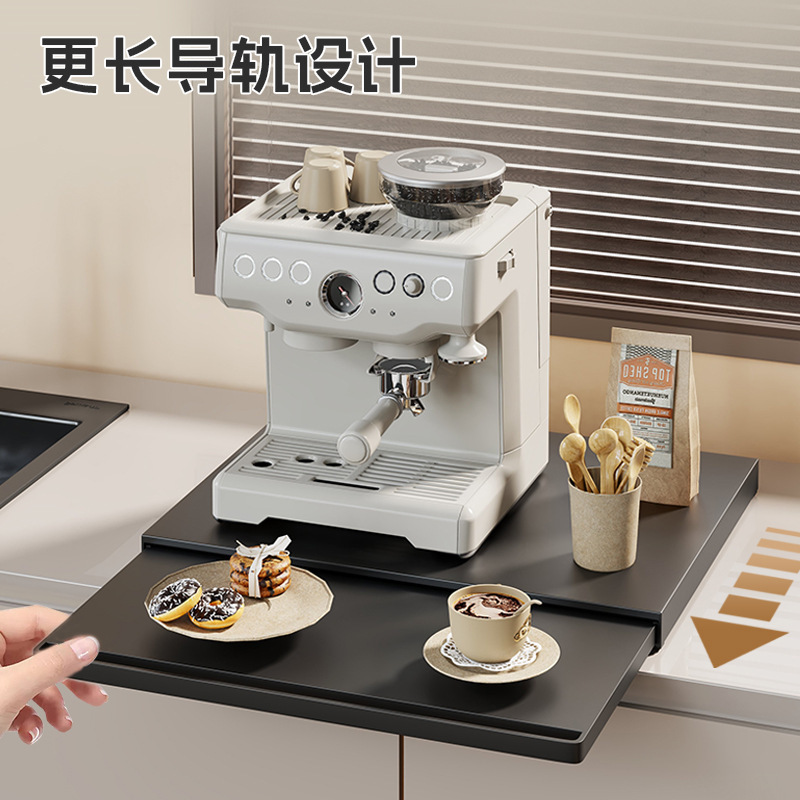 桌面咖啡机置物架餐桌台面收纳架水吧抽屉架子多层零食收纳摆放台|undefined