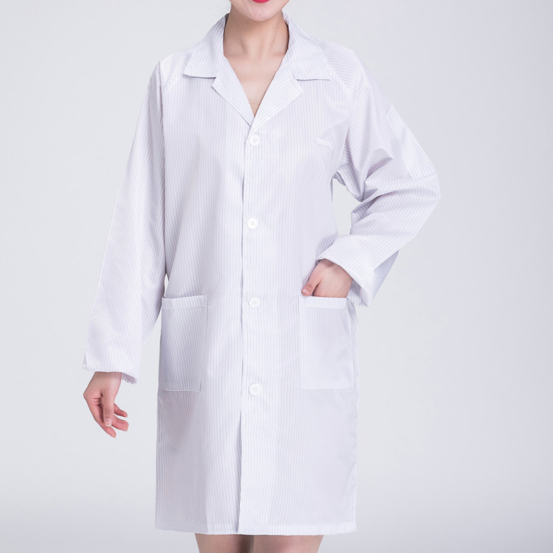 帯電防止服、防塵作業場クリーン服、フード付きワンピース服、食品電子工場コート、ストライプ防塵分割服|undefined