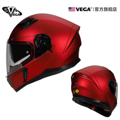 Helmet, 3C Certified, All-Season, Retro, Kempinq və səyahət - m-matt-red-comes-with-anti-fog-patch-black-film-headgear-nose-protection-helmet-bag