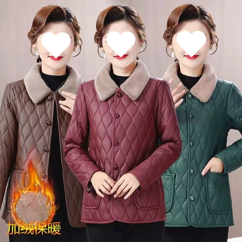 Demi-season keep warm short jacket, for middle age