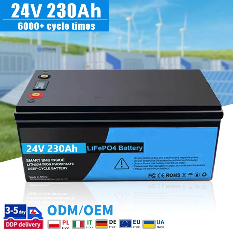 12V 24V Lifepo4 Battery Pack 230Ah 200Ah for Rv Travel 100ah