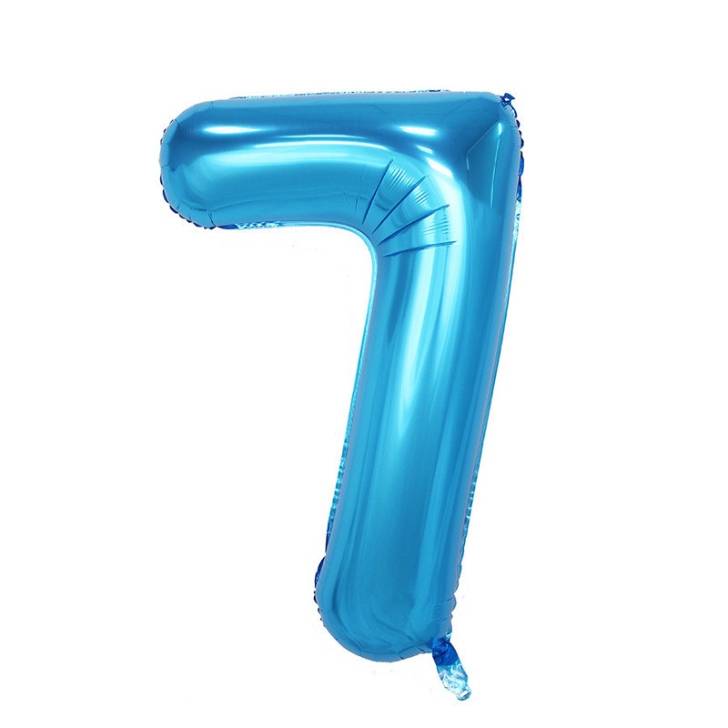 Globo de aluminio digital de 40 pulgadas, globo de aluminio con números grandes, versión delgada de 90 cm, varios colores de globos con números