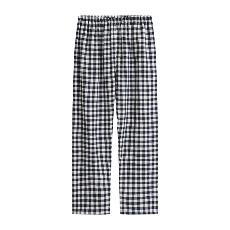MUINI Japanese Nippon Pajama Pants Women's Double-Layer Yarn Pure Cotton Home Pants Men's Plaid Flannel Pants Autumn and Winter Couple's Style MUINI Japanese Nippon Pajama Pants Women's Double-Layer Yarn Pure Cotton Home Pants Men's Plaid Flannel Pants Autumn and Winter Couple's Style