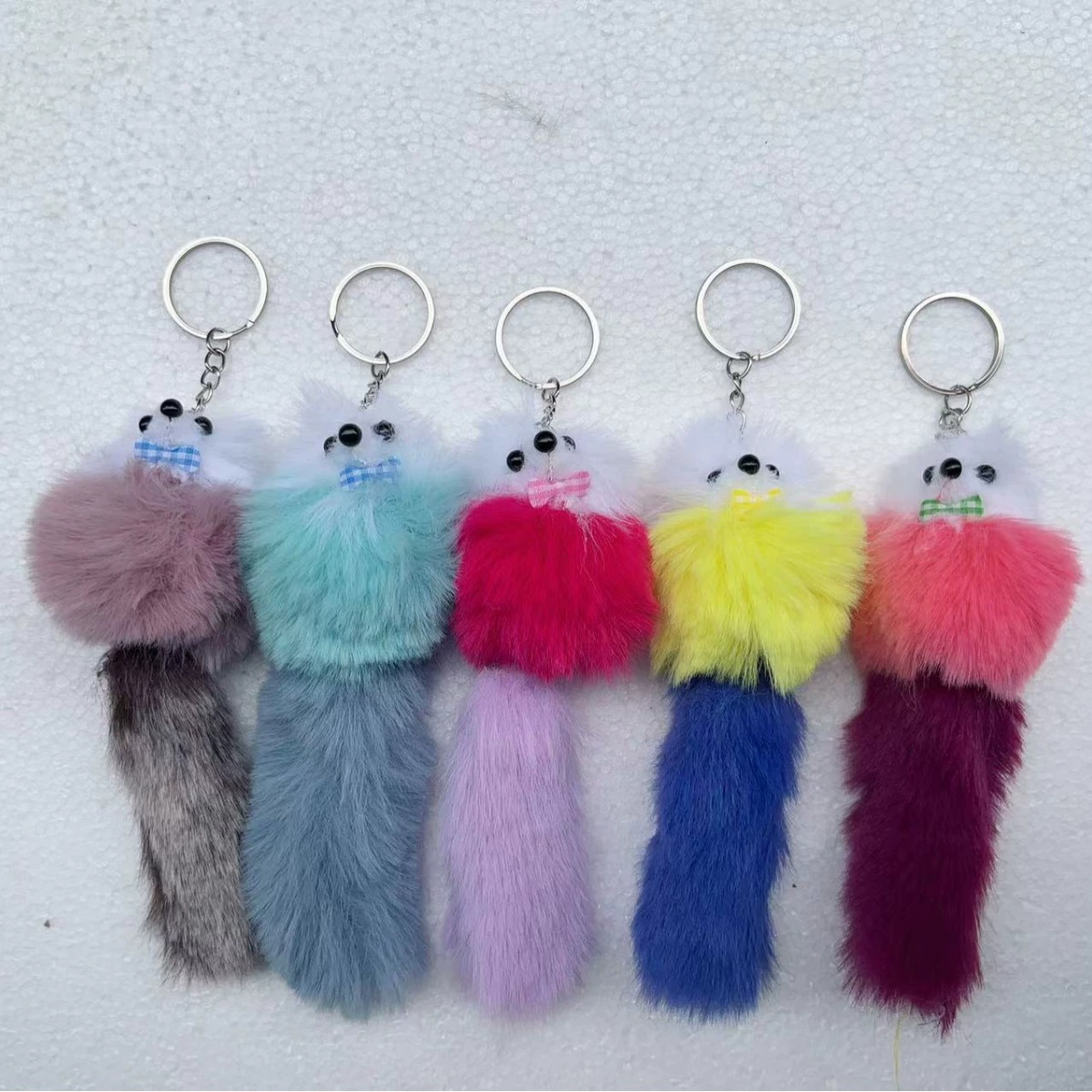 Хвост лисы имитация меха кролика милая сумка подвеска брелок креативный подарок автомобиль пара подвеска производитель оптом
