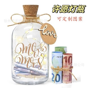 Christmas glowing glass bottle lamp crafts cross-border exclusive LED copper wire lamp wedding gifts for newlyweds