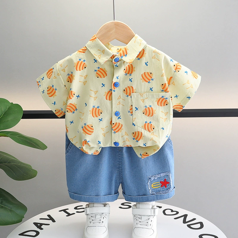 Summer clothing, set, children's summer shirt, 1-5 years