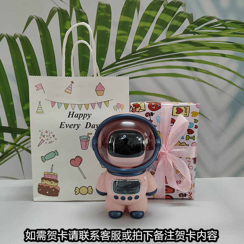 大型モデル宇宙飛行士スマート Bluetooth オーディオクリエイティブ目覚まし時計ラジオ TF カード FM 時計 AI 音声インターホン|undefined