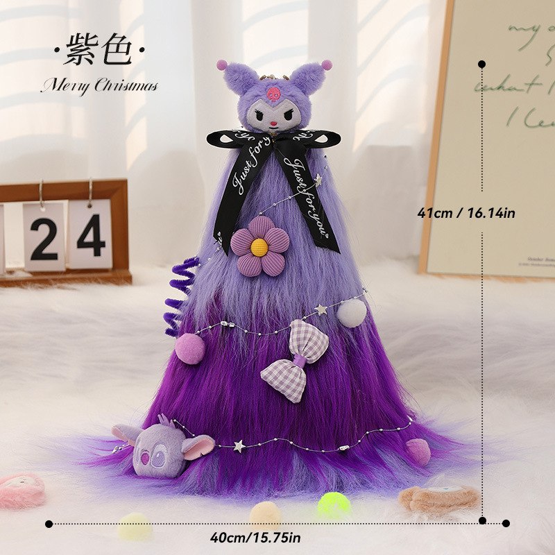Árbol de Navidad Decoración Árbol de Navidad Mesa de felpa Paquete de árbol pequeño Mini árbol rosa Pequeño árbol de Navidad Brillante Árbol pequeño