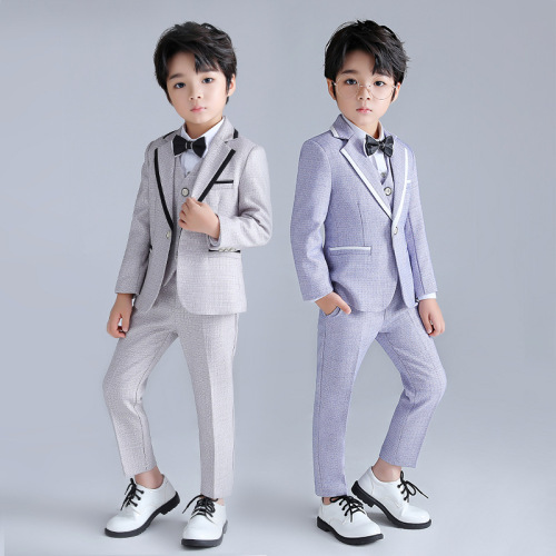 Children's dress autumn new Korean style suit suit boy piano stage host speech performance clothing on behalf of