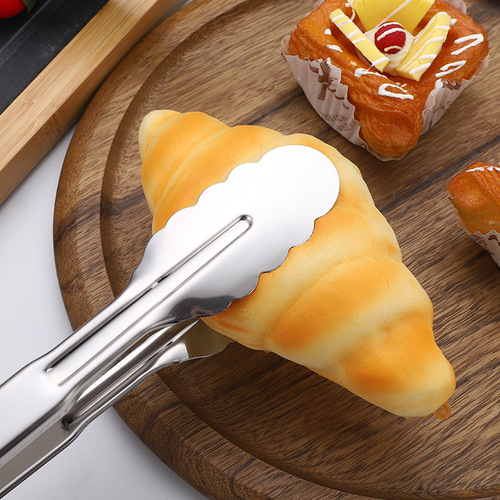 Stainless steel bread clips kitchen tools heat-resistant BBQ tongs steak tongs baking food tongs extended food tongs wholesale