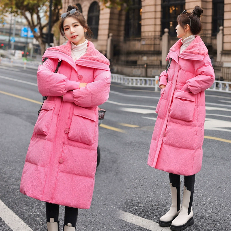 Long velvet down jacket, (Physicals), 2023 collection, duck down